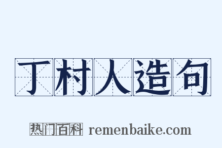 丁村人造句是什么意思的图片